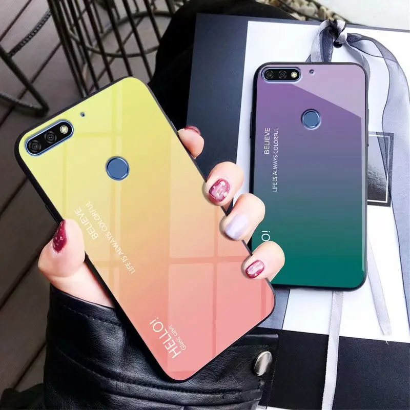 Чехол для Huawei P20 P20Pro P20Lite Nova 3i жесткий защитный чехол из закаленного стекла с
