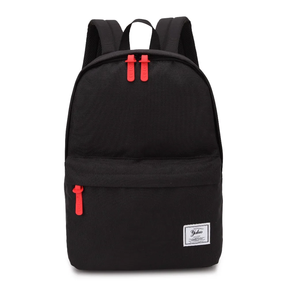 Men Male Black Backpack College Student School Backpack Bags for