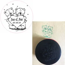 40 мм Круг Персонализированная Свадебная таможенная Печать Самостоятельная Заправка чернилами пригласительная Печать Адрес