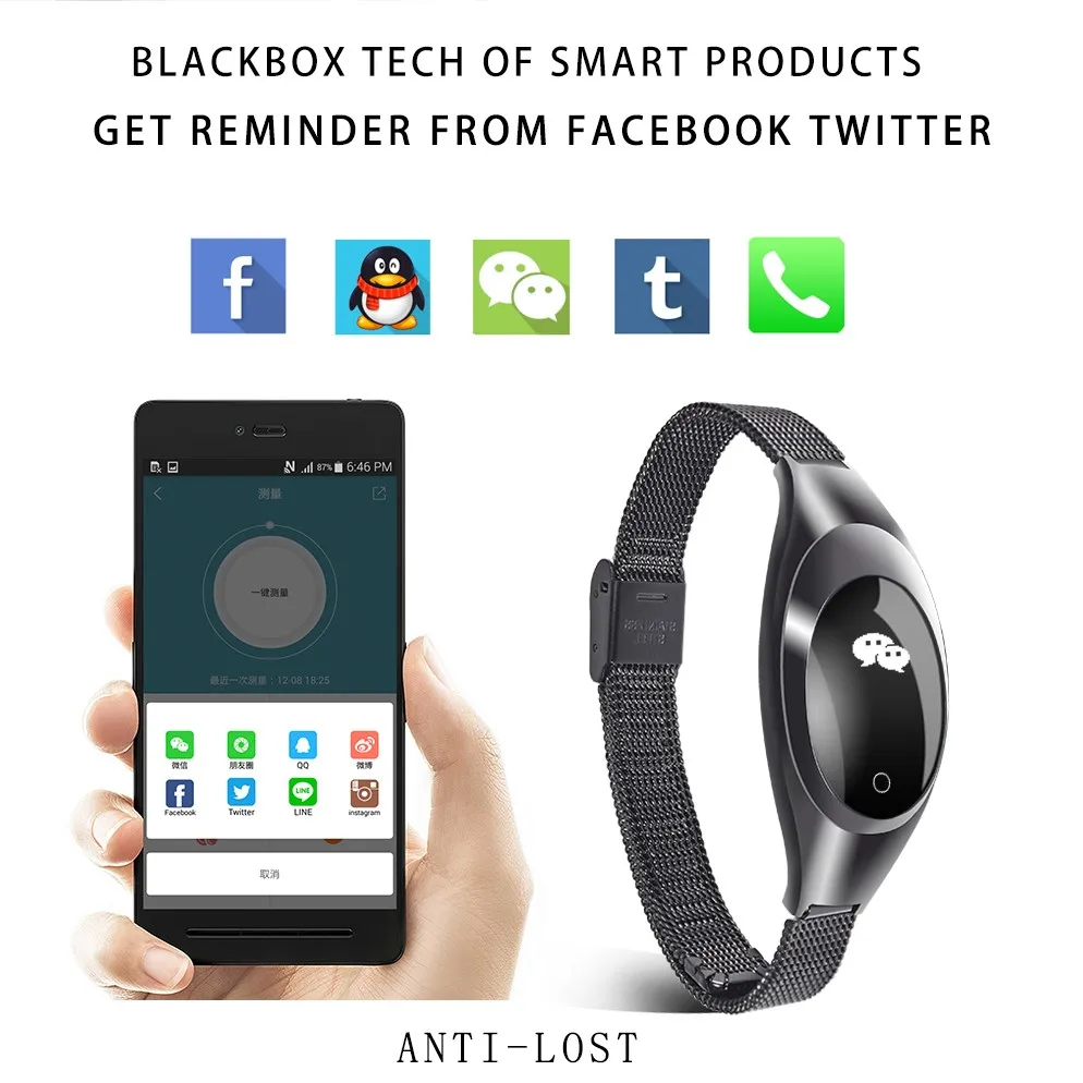 

Smart Wristband for Women Z18 Bluetooth Fashion Android Ios Blood Pressure Heart Rate Monitor Smart Watches Fitness barcelet