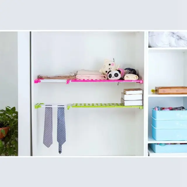 Wardrobe Parion Storage Rack Cabinets Holder Organizers Nail Free Wardrobe Parion Storage Rack Cabinets Holder Organizers Nail Free Telescopic Er Frame Clothes Kitchen Shelf