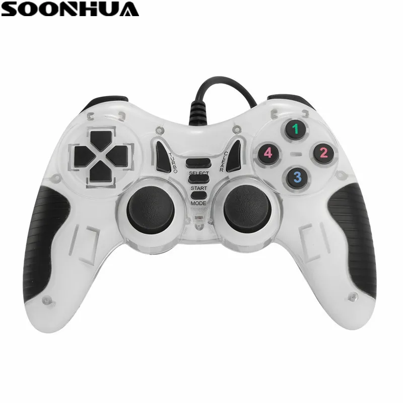 SOONHUA Wired Gamepad Joystick USB Shock Joypad Gamepads Game