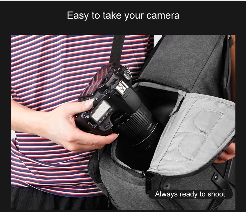EIRMAI серый холст большой емкости камера видео плечи рюкзак водонепроницаемый w дождевик подходит 1" ноутбук для DSLR фото Дрон