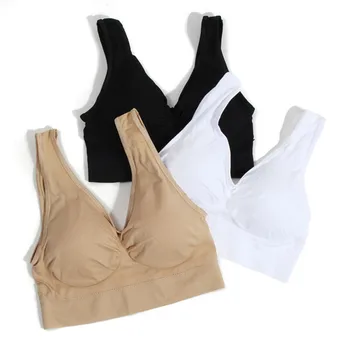 

Hot Sale 3pcs/set Women Bra with Removable Pads Seamless Sleeping Bra Push Up Bras Plus Size XXXL Wireless Underwear Lingrie