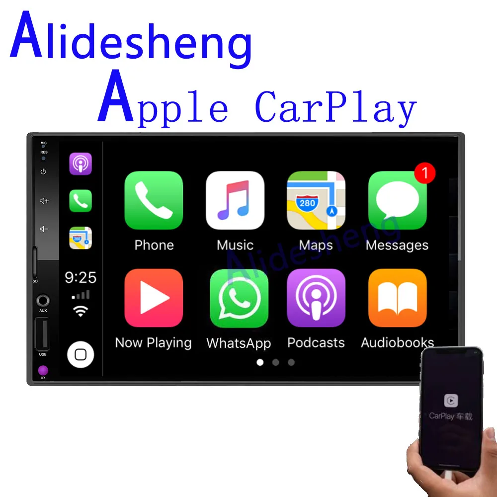 

7" HD 2 din Car Stereo Radio USB Link for Apple CarPlay Multimedia Player MP5 Bluetooth TF FM Autoradio