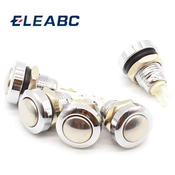 

5Pcs 8mm Metal Momentary 1NO 2Pin Mini Push Button Switch 0.5A/250VAC