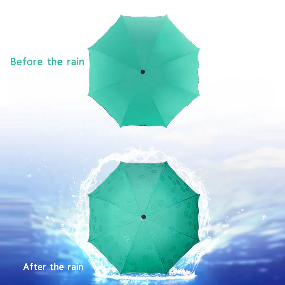 Летние Зонты утолщение типа полива цветов черный пластиковый зонтик креативный дождь три раза ручной Зонт L0425