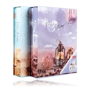 

4D large 6 inch 200 album scrapbook photo frame insert albums children memory storage box coin albums wedding photo collection