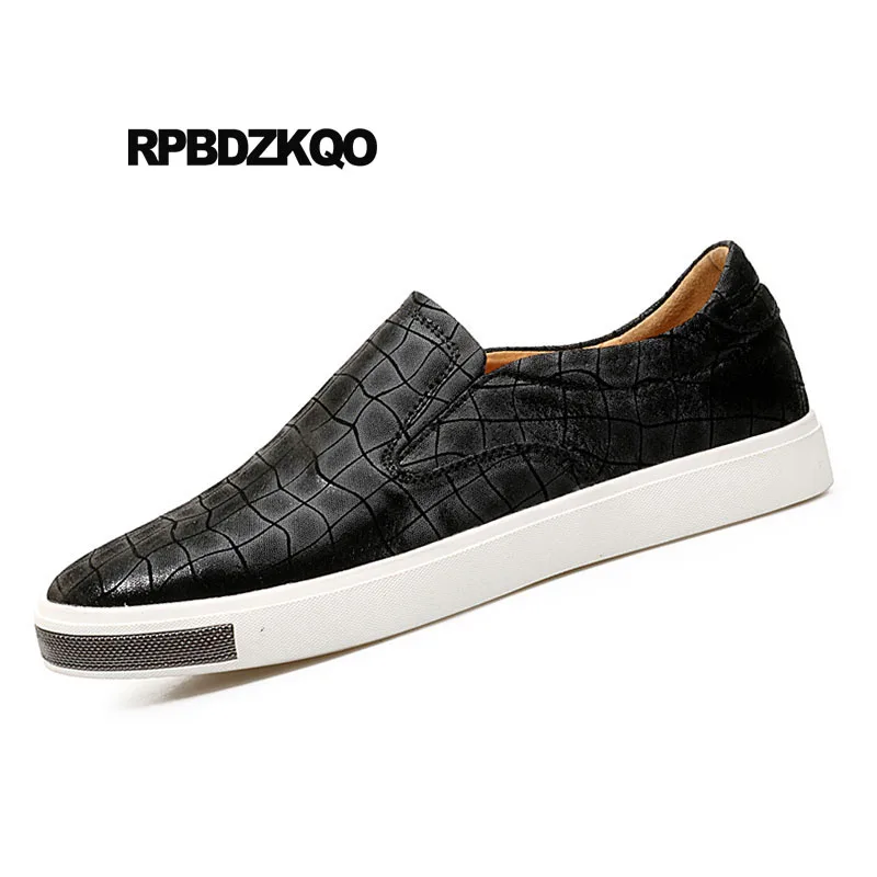 snakeskin slip on trainers