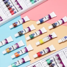 12/18/24 Цвета/Лот из 12 мл набор акриловых красок водостойкий арт Краски ing инструменты для рисования художников холст пигмент поставки инструменты для ногтей