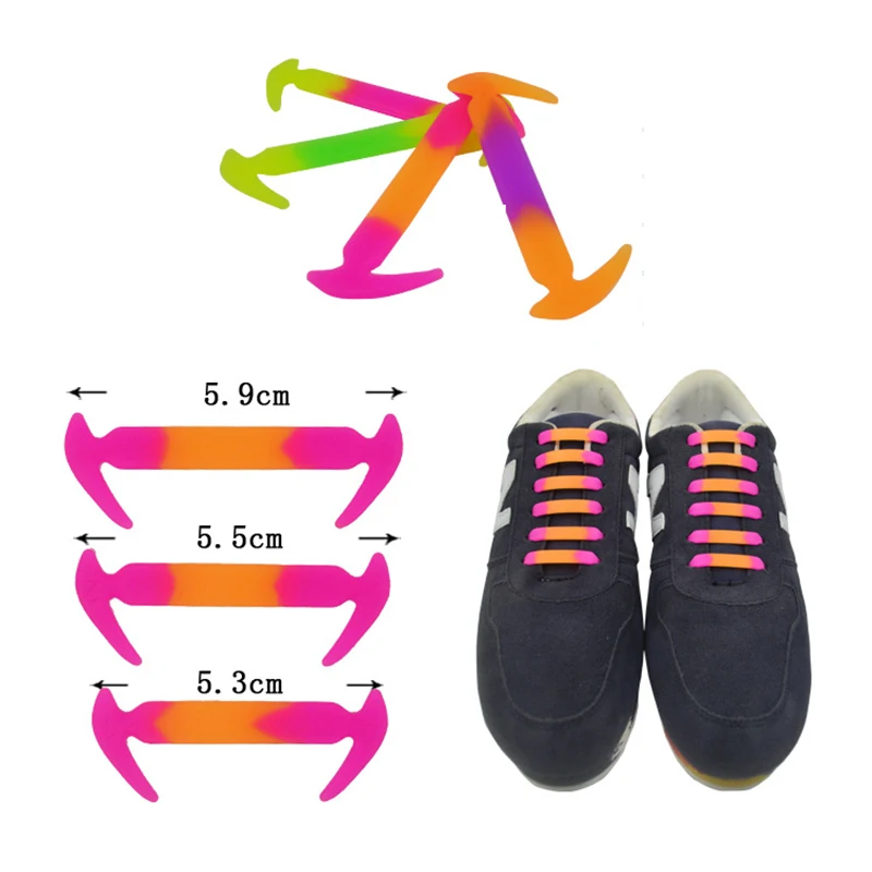 12Pc/Set Fashion Colorful Unisex Women Men Athletic Running No Tie