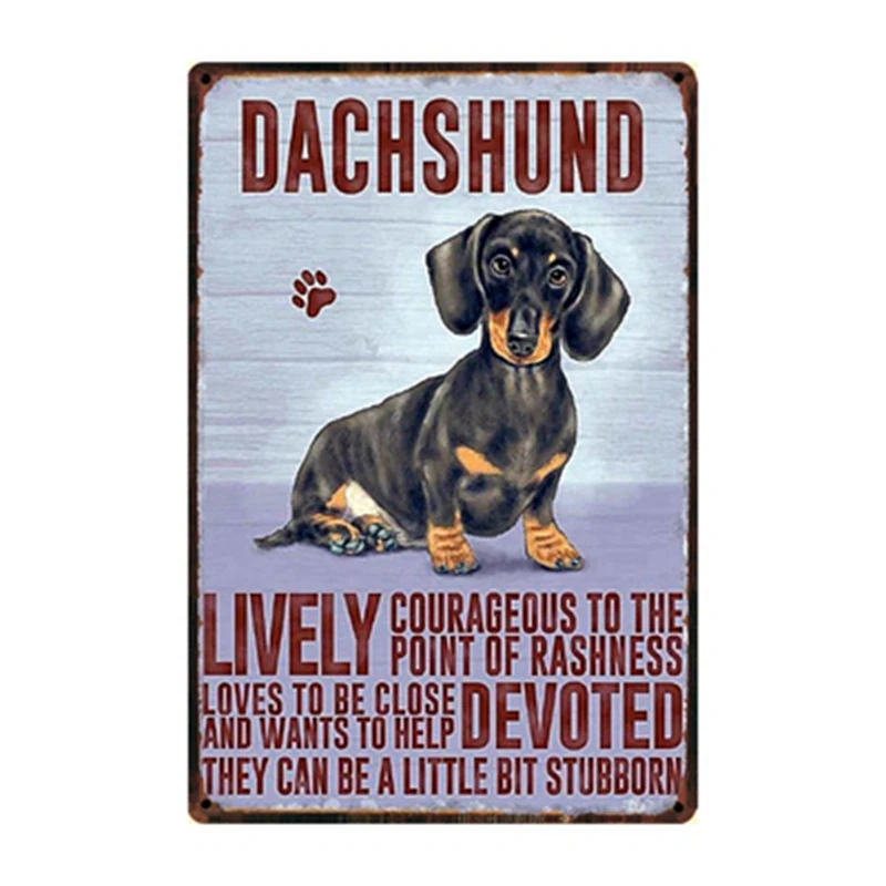 [WellCraft] Pet для собачек Мопсов Dachshund Border Collie Greyhound металлический знак плакаты