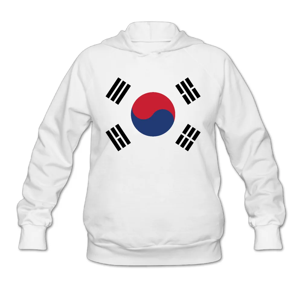 South Korea Flag woman Long Sleeve Pullover Hoodie Design fashion