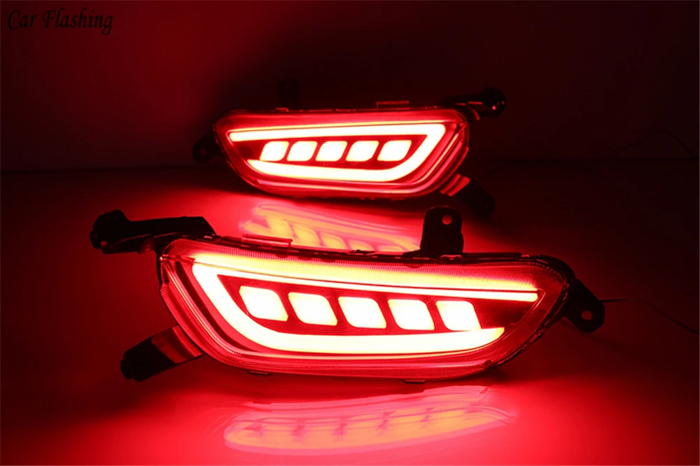 1 комплект, светодиодный задний фонарь, тормозной светильник, светильник заднего бампера, декоративная лампа, отражатель для Mazda CX-3 CX3