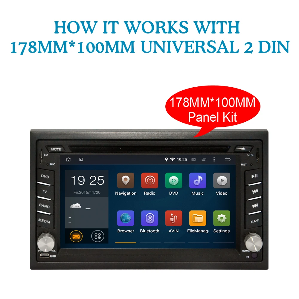 Universal Dashboard Installation Audio Fascias Dash Frame Fitting Mounting Kit 178mmx102mm Universal Dashboard Installation Audio Fascias Dash Frame Fitting Mounting Kit 178mmx102mm