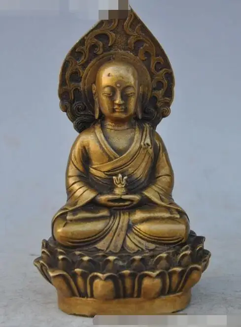 

S4979 tibet Buddhism fane bronze joss Ksitigarbha xuanzang Buddhist monk buddha statue