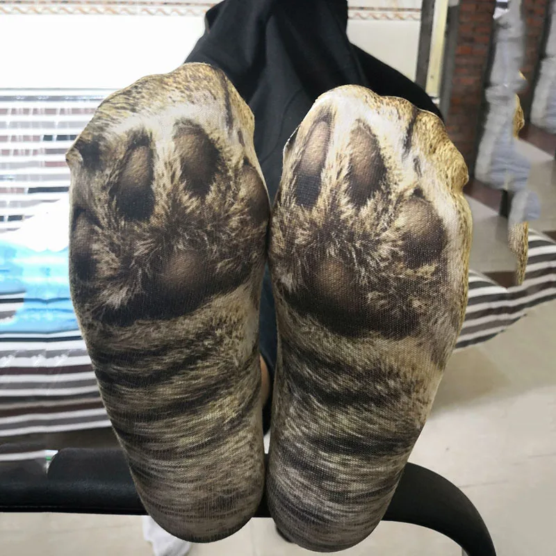 

1 Pair Unisex Elastic Soft Socks Breathable 3D Printed Animal Foot Claw Hoof Paw Sock SSA-19ING