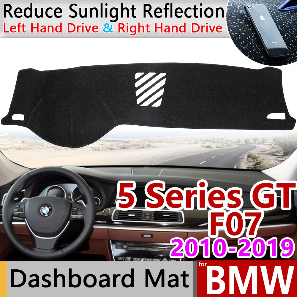 

for BMW 5 Series GT F07 2010~2019 Anti-Slip Anti-UV Mat Dashboard Cover Pad Dashmat Protect Carpet Accessories 528i 535i 550i
