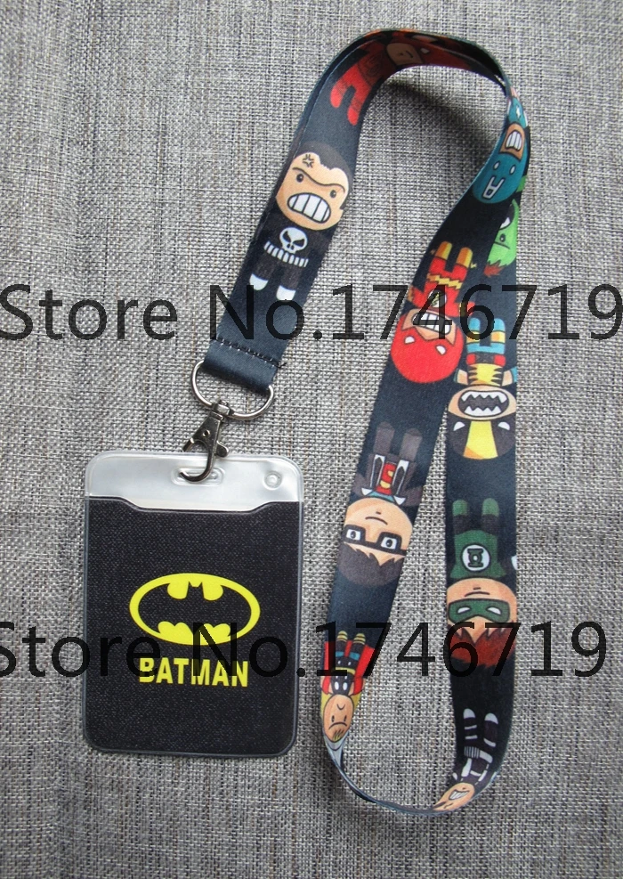 Retail 1 pcs Avengers Named Card Holder Identity Badge with Lanyard