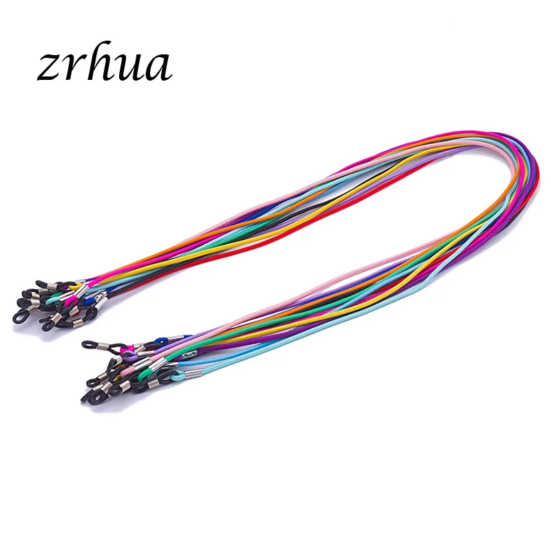 

ZRHUA 1 PC Candy Color Elastic Silicone Eyeglasses Straps Sunglasses Chain Anti-Slip String Glasses Ropes Band Cord Holder