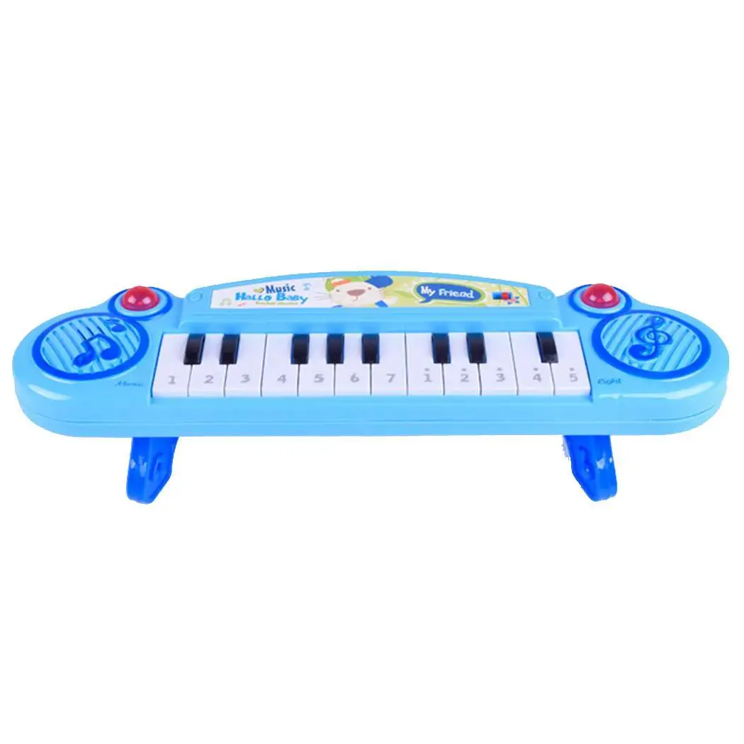 Повседневная детская одежда унисекс для детей от 3 лет, фортепиано, Дошкольная музыка выше, Мультяшные инструменты, игрушки с клавиатурой для раннего ребенка - Цвет: Blue