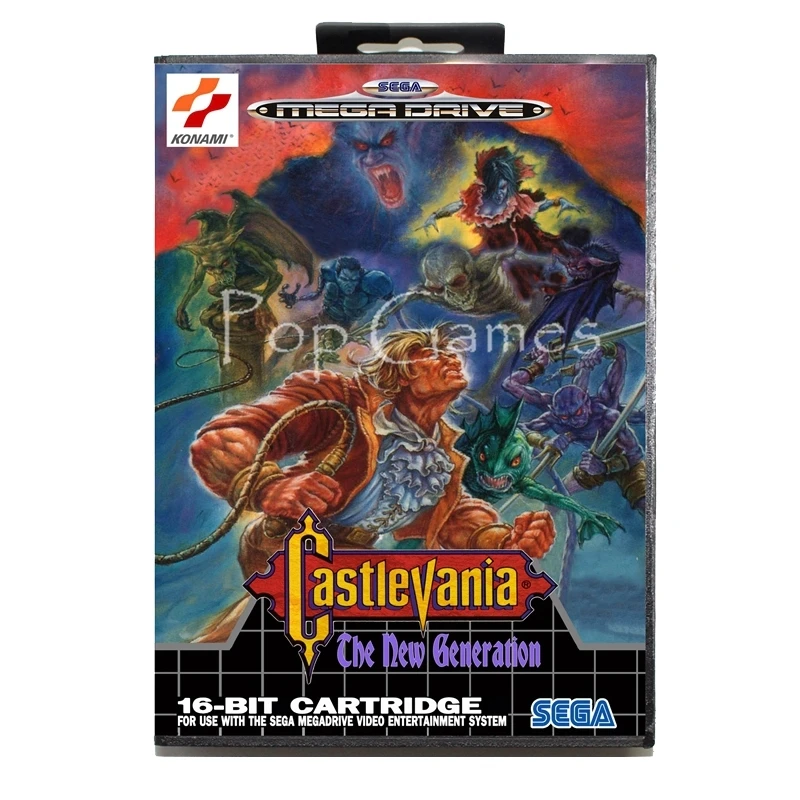 Castlevania новое поколение с коробкой для 16 битной игровой карты Sega MD Mega Drive
