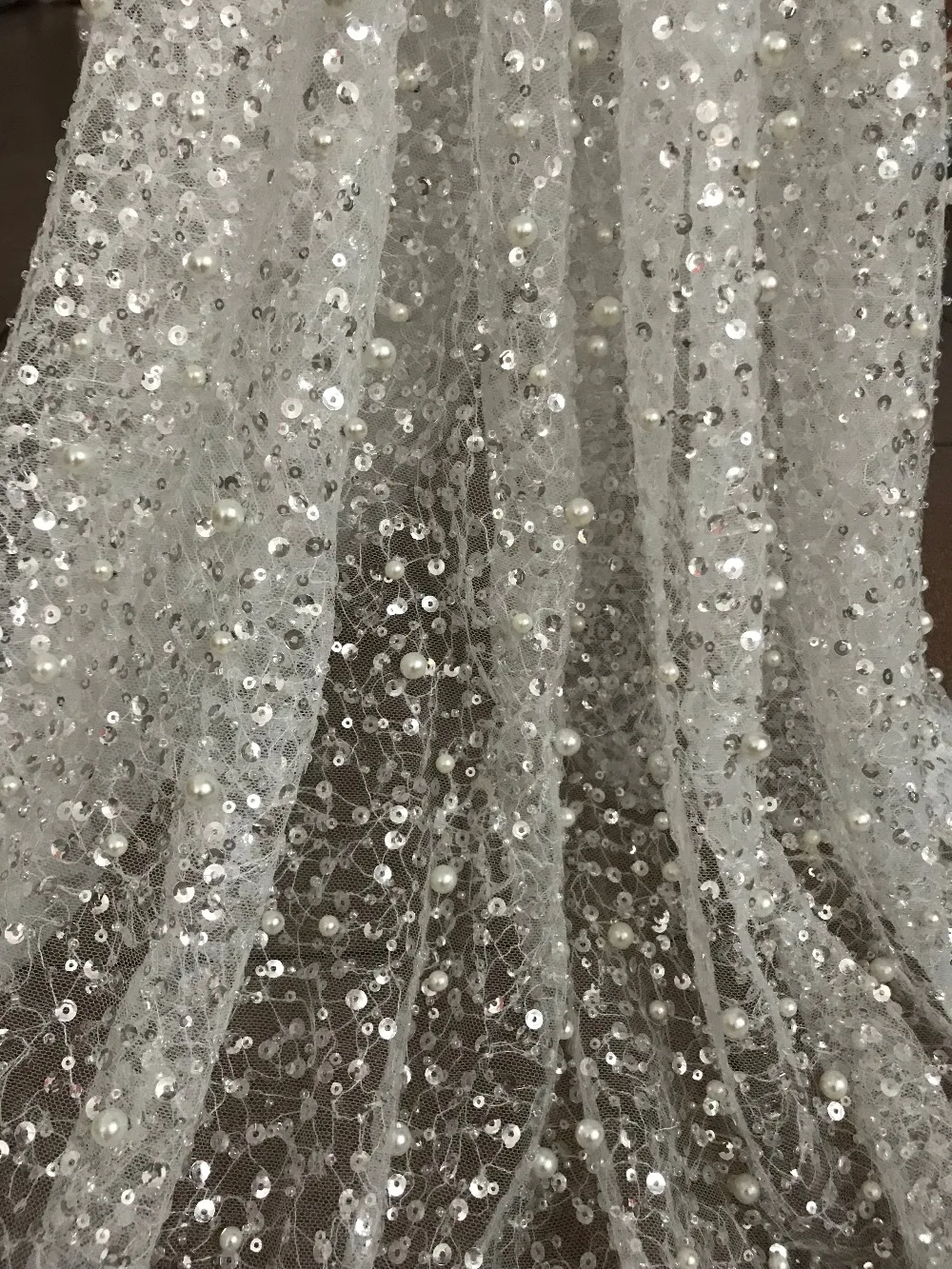 Cici81133 Embroidery Mesh Fabric For Bridal Dress Nigerian Tulle Lace