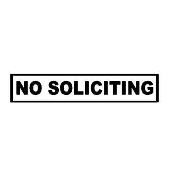 

16.5*3.1CM Vinyl Car Sticker No Soliciting Letters Decal Auto Rear Decoration For Cadillac Chevy Aveo Trax Citroen C3 C4 C5 Ford