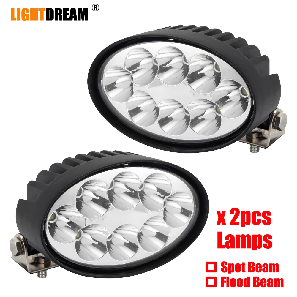 Luces led de trabajo para tractor, Faro de 40W con EMC Emark, 12V, 24V, 40W, foco LED ovalado para agricultura JCB Case IH x2|Barra luz/luz de trabajo| - AliExpress