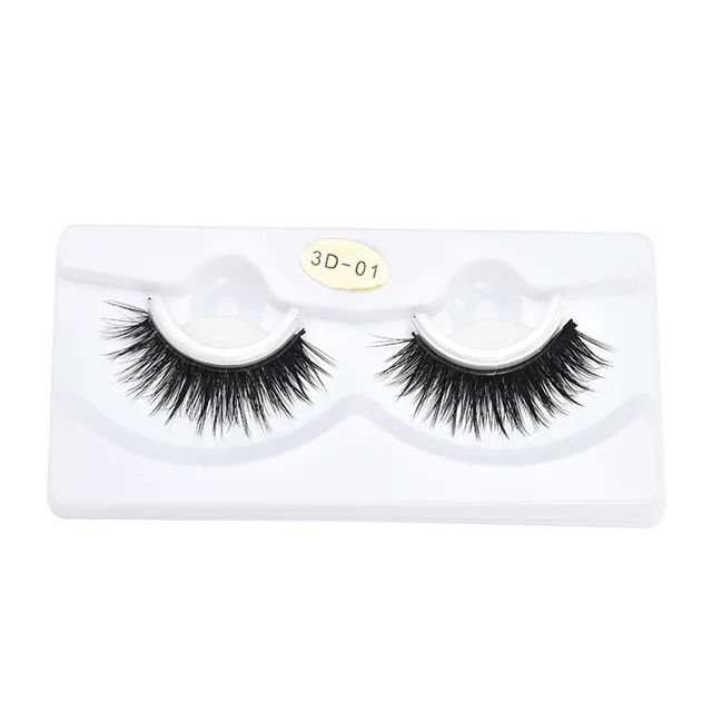 2019 New Fashion Women Natural Self Adhesive 3D False Eyelashes Extension Reusable Natural Curly Eye&hellip;