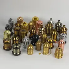 Винтажный подвесной светильник Эдисона с цоколем E27 с винтовой лампой, алюминиевый светильник, патрон, промышленный Ретро фитинг, держатель лампы