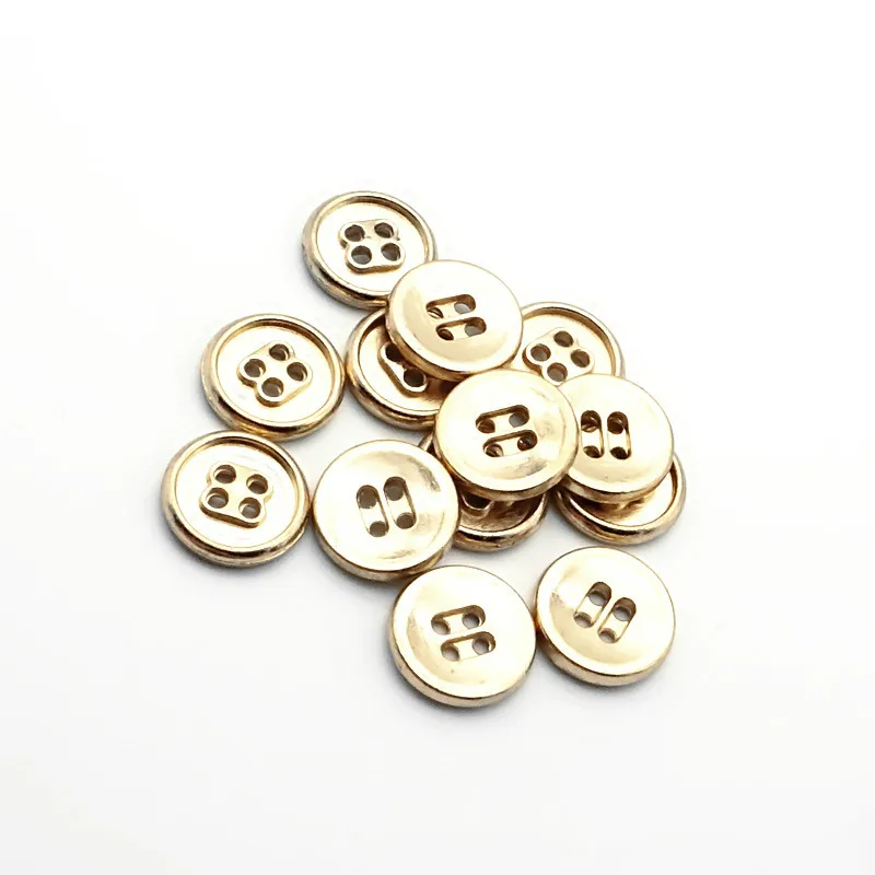 11.5 Mm Round Metal Buttons 4 holes Flat Back High Quality Buttons for Children Cloth Decoration