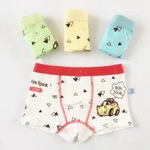 Нижнее белье для мальчиков, Детские хлопковые штаны, 4 шт./лот, машина для мальчиков. Нижнее белье для мальчиков трусы-шорты с рисунками из мультфильмов