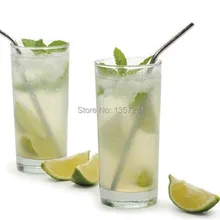 500 шт./лот Металл соломинкой пищевой нержавеющей стали Акционная распродажа