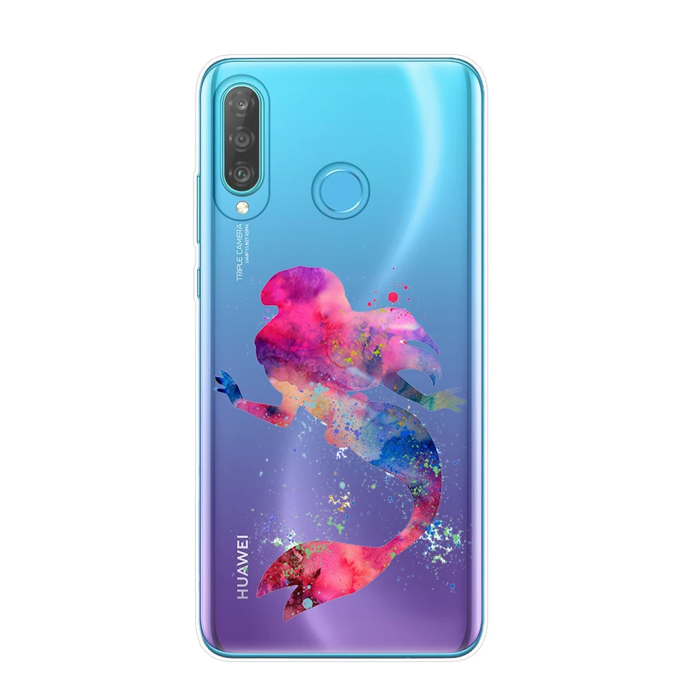 Акварельный чехол для телефона Alice Tinkerbell Ститч Русалка Принцесса чехол для huawei P30 P20 Lite P10 P9 P8 Lite чехол s