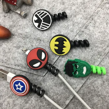

Cartoon Cable Protector For iPhone iPad Charger USB Data line Winder For Samsung Huawei Xiaomi cable Protect Decoration