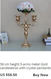 Acabamento de Prata Central de Metal Suporte de Vela de Casamento Venda Quente Peça Candelabros Altura Festa ou Eventos Uso X-mas Castiçal 63cm 10 Suporte p/ velas