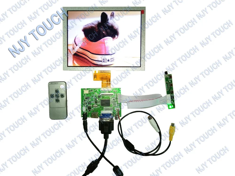 

8inch EJ080NA-04C LCD Panel 1024x768+HDMI VGA AV LCD Controller Board kit For Raspberry Pi