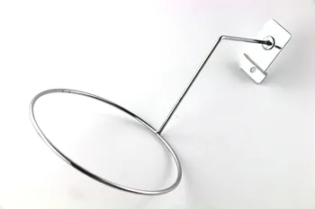 

Slatwall Hat Display 13cm Ring Holder Heavy Duty Steel Wire Metal Chrome Cap Ball Display Hooks Slat Wall Hat Bracket Hanger