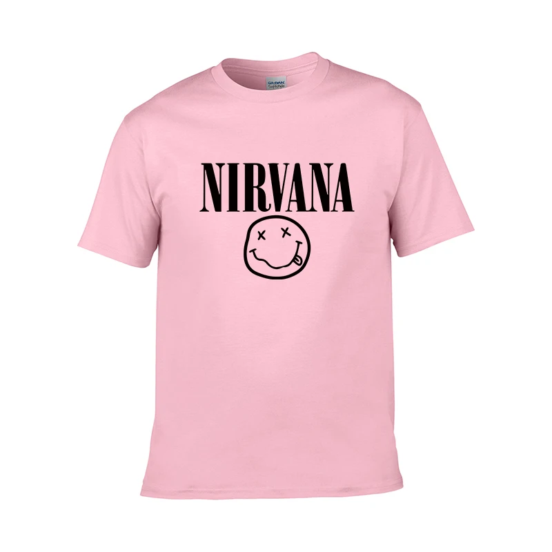 

Summer 2019 NEW Nirvana T-shirts Men/Women Cotton Tops Tee Print short T shirt Men loose o-neck Fashion Tshirts Plus Size XS-2XL