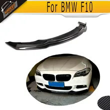 Для 5 серии углеродное волокно авто передний бампер спойлер для BMW F10 M Sport 2012- автомобильный Стайлинг