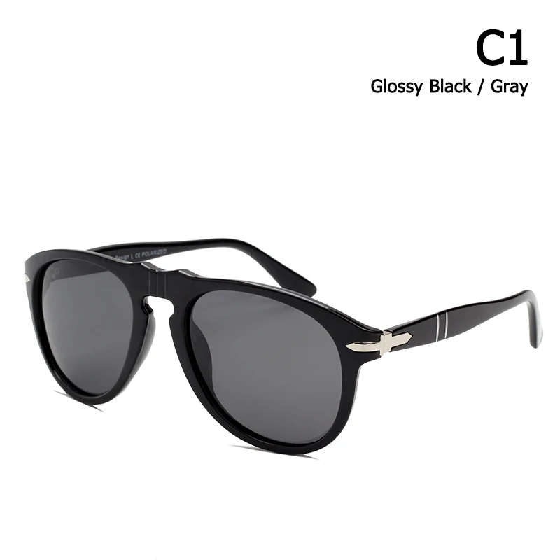 C1 Black Gray Классические Винтажные Солнцезащитные очки JackJad 649 в стиле пилота Стива Маккуина, поляризационные мужские солнцезащитные очки для вождения, фирменный дизайн, солнцезащитные очки Oculos De Sol - Цвет линз: C1 Black Gray