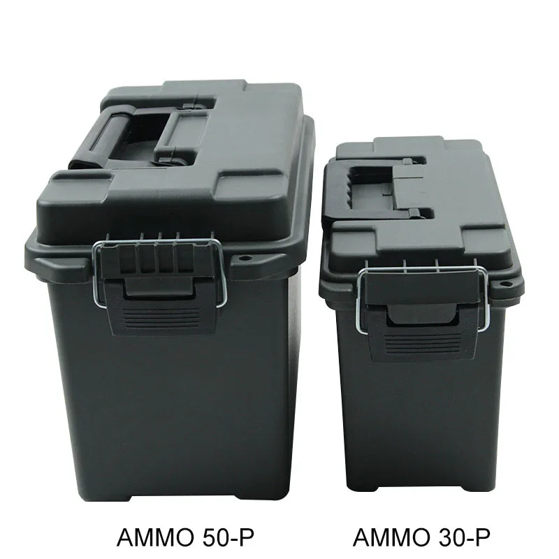 Ammo Box Military Style Plastic Storage Can Heavy Duty Caliber Bulk Ammo Crate Lightweight Storage