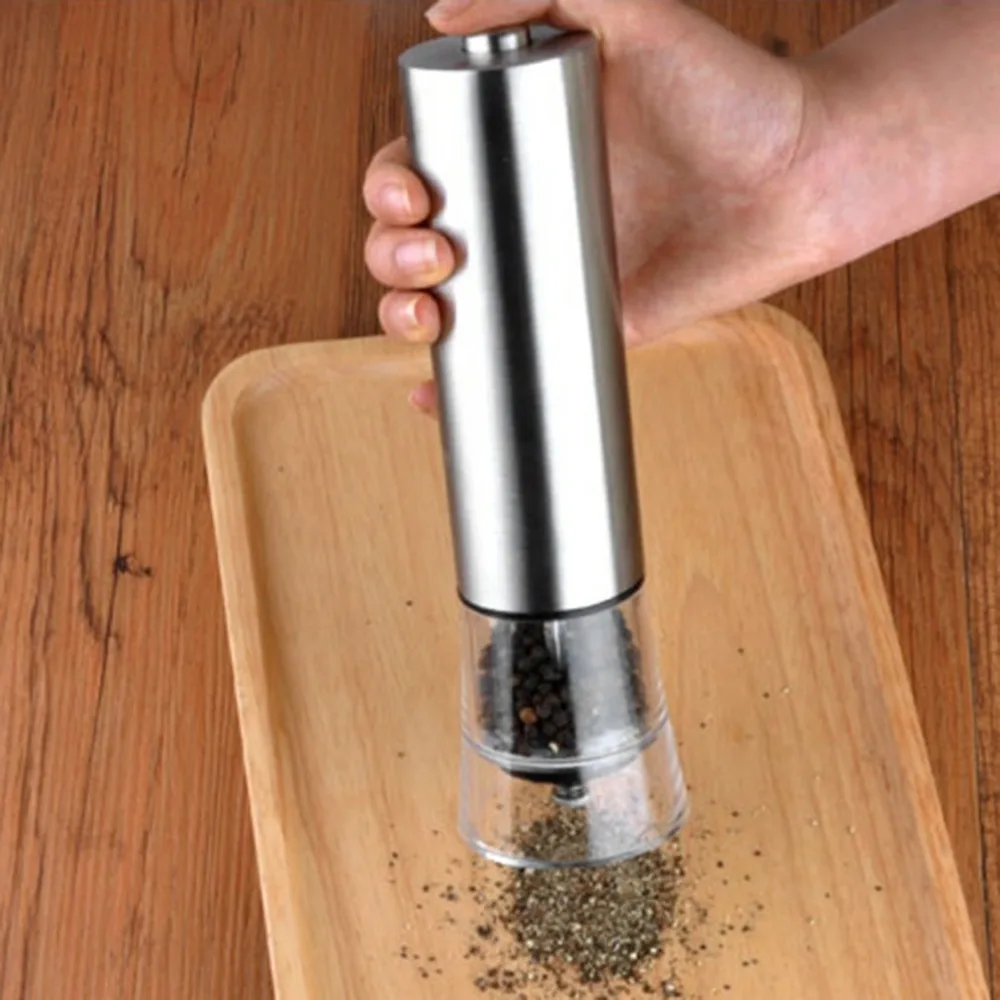 

2 In 1 Stainless Steel Manual Pepper Salt Spice Mill Grinder Seasoning Kitchen Tools Grinding for Cooking Restaurants