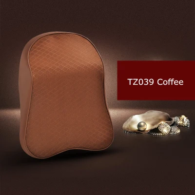 1 шт. симпатичная подушка для подголовника автомобиля с эффектом памяти, однотонная подушка для шеи, поясная подушка для спины, набор подушек, автомобильные аксессуары - Цвет: TZ039 Coffee 1pcs