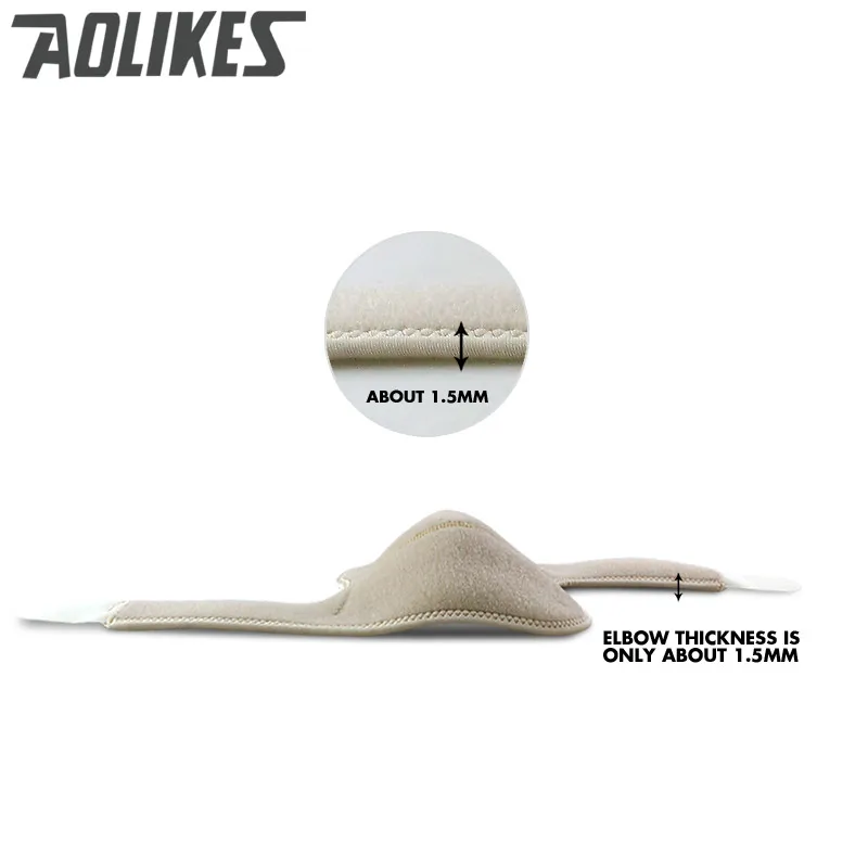 AOLIKES الرسمية في الأسهم 1 قطعة الرياضة السلامة حمالة مرفق لاعب التنس كم دعامة كوع سادة امتصاص العرق الكوع حماية والعتاد