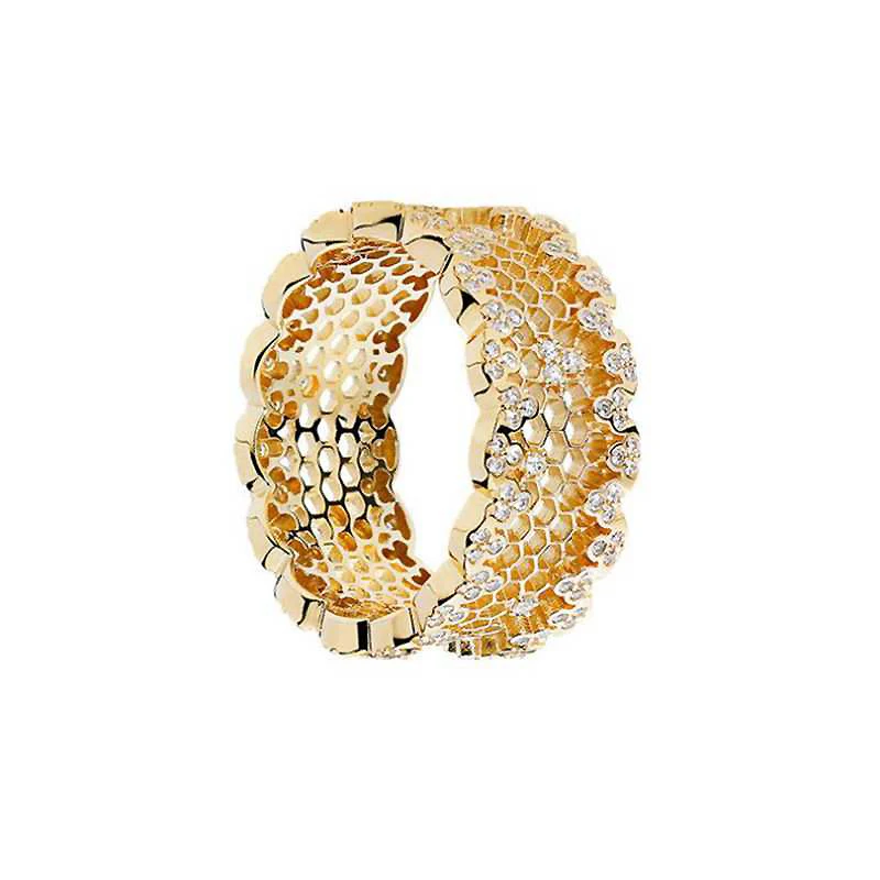 925 пробы Серебряное блестящее Медовое кольцо подходит Оригинальное кольцо пчела Совместимо с европейскими женскими свадебными украшениями YRI120