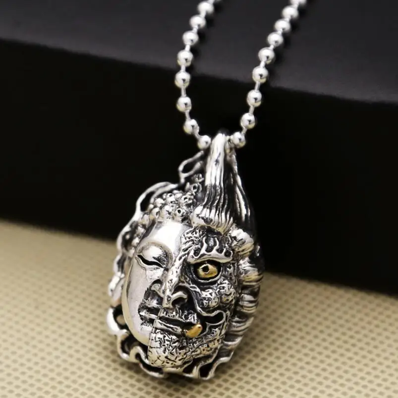 

925 Sterling Silver Buddha Devil Pendant jewelry(FGL)