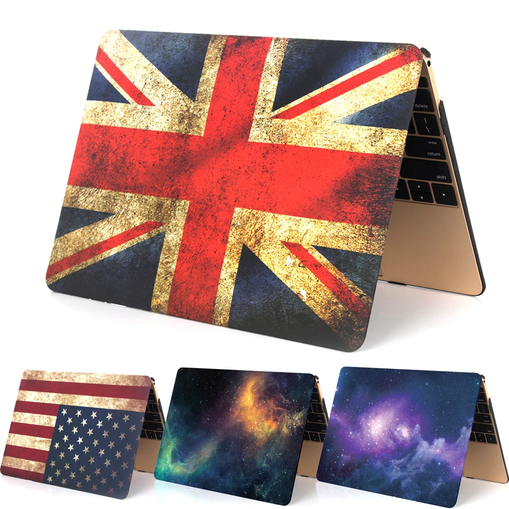 Flag Star Print Hard Case for Apple Macbook Air 11'' 12'' 13inch Protective Laptop Case for Mac Book Pro Retina 13'' 15inch
