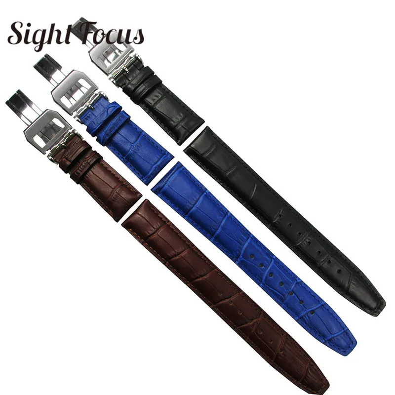 

20mm 22mm Matte Calf Skin Leather Strap for IWC Portugieser Chronograph Watch Bands Black Brown Bracelet forDeployant Clasp Belt